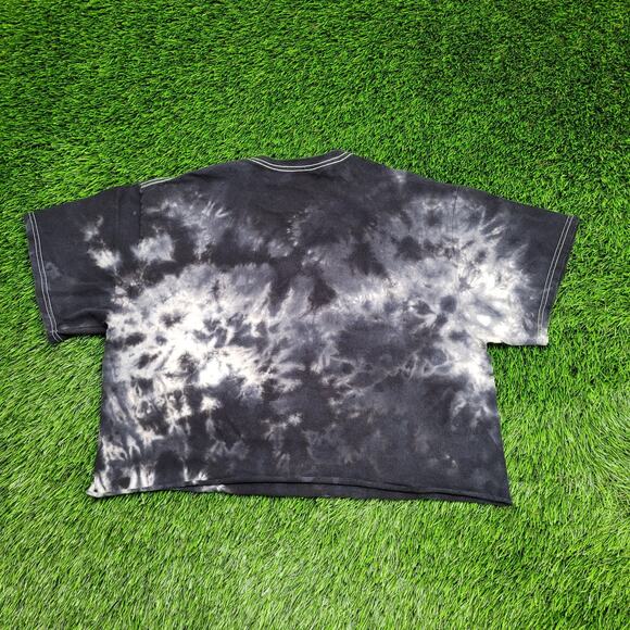 Aaliyah Cropped Shirt Womens Large 21x18 Black Pop - Picture 2 of 11